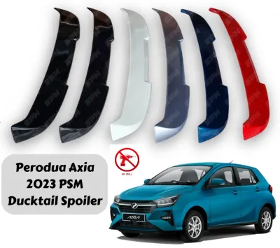 PERODUA AXIA (2023~2026) PSM ABS SPOILER AND GEAR UP 3.5” INJECTION DOOR VISOR & 3M PROMOTER TAPE PRIMER [ READY STOCK/ADA STOK ]