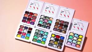 Sponge Pat Gel Palette 12 Colors Blending Ombre Gel Polish Gradient Painting Nails Art No Wipe UV/LED d (12 Colors A)
