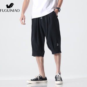 FUGUINIAO Mens Shorts Oversized Loose Quick-drying Five-point Pants Thin Beach Shorts Trendy Shorts