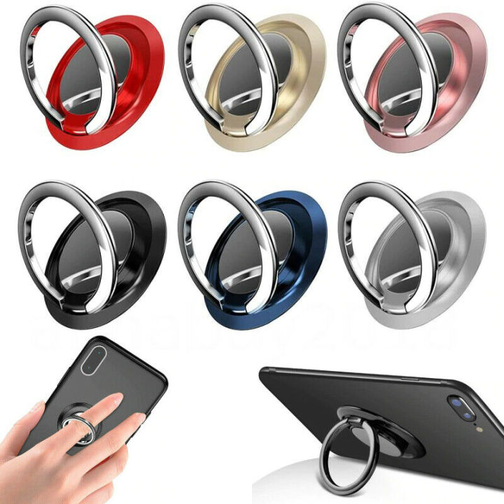 🔥Fast shipping🔥Universal Finger Ring Holder Stand Grip 360 Degree Rotating for Mobile Phone Car Magnetic Mount Phone Back Sticker Pad Bracket | Lazada ...