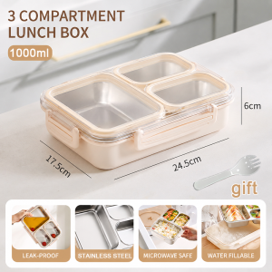 Stainless Steel Lunch Box lunch box for kids stainless steel Microwaveable Oven Safe Lunch Bento Box