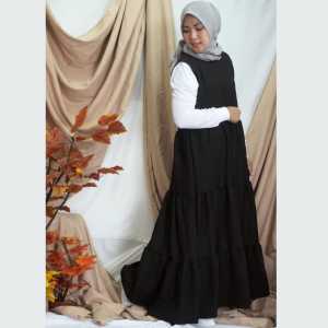 Baju Muslim Modern NEW SAKURA DRESS Bahan MOSSCRAPE motif polkaBaju Gamis Wanita Gamis Murah Baju Gamis Remaja Gamis Wanita Terbaru 2021