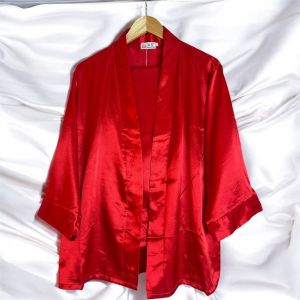 SALE!!! ชุดคลุมชุดนอน+กางเกงขายาว ชุดคลุมอยู่บ้าน ผ้าซาติน สินค้าพร้อมส่ง (รหัส 103)