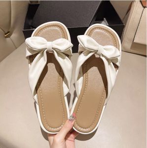 Dép nữ thắt nơ xinh xắnDép lê đế bệt cột nơ siêu xinh Dép nơ đi học đi biển đi chơi cực đẹp