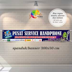 Cetak Spanduk Banner Pusat Service Handphone