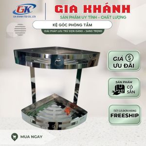 kệ góc nhà tắm kệ góc kệ góc nhà tắm inox 304 Kệ Góc Phòng Tắm Táo Inox 304 2 Tầng