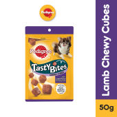 PEDIGREE Tasty Bites Chewy Cubes Treats for Dogs – Dog Treats in Lamb Flavor 50g