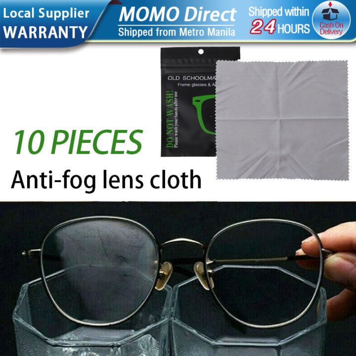 10pcs/set Anti-Fog Glasses Wipes Reusable Pre-moistened Antifog Lens ...