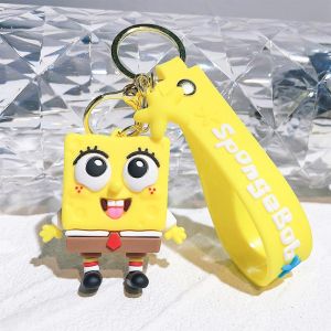 SpongeBob Keychain SpongeBob SquarePants Keyrings Anime Figures Key Ring Keychain Patrick Star Squidward Tentacles Bag Keyring for Kids Toys Birthday Gifts Spongebob Keychain Patrick Star Keychain Cool Sunglasses Schoolbag Pendant Cute Anime Spongebob