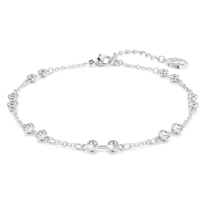 💖Swarovski💖Swarovski Remix Collection Strand round cut silver diamond bracelet S925 sterling silver womens fashion bracelet hypoallergenic non-allergenic Valentines Day gift birthday gift for girlfriend bestie