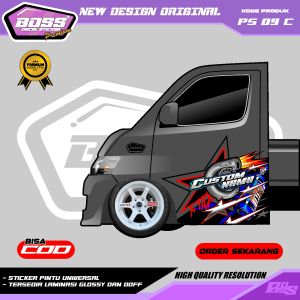 PS 09-DECAL STIKER PINTU PICKUP VARIASI L300 GRANDMAX FUTURA TAGRA ZEBRA-STIKER LIVERY MOBIL PICKUP