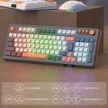 Zeus x Raiku Wired Rainbow LED Ligh Gaming Keyboard 98 Keys Silent Keys With Volume Knob Media Keys. 
