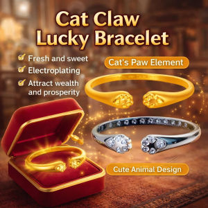 Adjustable Lucky Cat Bangle Bracelet for Women Openable Wealth Fortune Fashion Jewelry Gift
