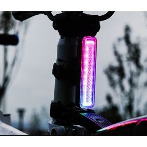 14 Mode Cahaya Lampu Belakang Sepeda Rainbow Bicycle Tail Light Waterproof Tahan Air Aksesoris Sepeda