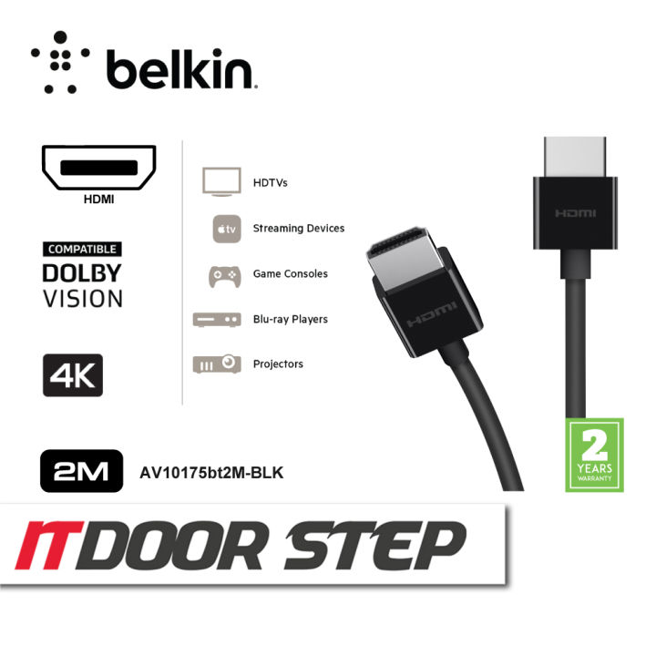 BELKIN AV10175bt2MBKV2 8K & 4K Ultra High Speed HDMI 2.1 Cable 2 Meter