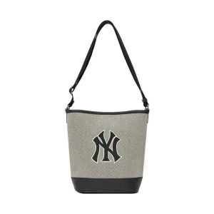 South Korea mlb New Canvas Bucket Bag NY Shoulder Bag Crossbody Bag Simple Fashion Commuter All-Match Hot Selling Item ins