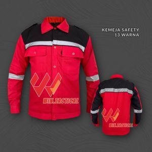 Katelpak Atasan Kemeja Lengan Panjang Baju Kerja Skotlet Setelan Kemeja Celana Kerja Seragam Proyek Kombinasi