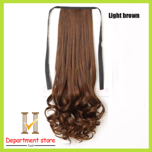 【COD】Long Curly Ponytail Wig Womens Drawstring Clip In Toupee Hair Extensions Wavy Hairpiece 38/48/58CM