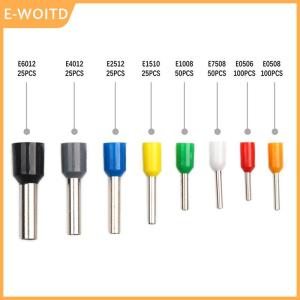 【E-WOITD】 400pcs Tubular Terminal Cord End Wire Connector Electrical Insulated Terminator