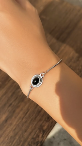 Vintage Turquoise Charm Bracelet Adjustable Elegant Natural Stone Wristband Party Simple Stackable Bangle