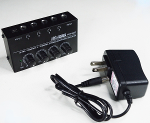 KEBETEME 4 Channels 8Channels Mini Headphone Amplifier HA400 Ultra-Compact Stereo Audio Amplifier With Power Adapter 10MHz Earphone Amp for Music