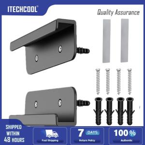 【NEW】 2 Pcs Universal Wall Mounted Tablet Stand Holder Fixed by Adhesive Or Screw Wall Phone Holder for All Tablet Phones