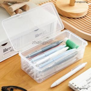[COD] zhangyuqing 1PC Large Capacity Plastic Pencil Box Stackable Translucent Clear Pencil Box Office Supplies Storage Organizer Box