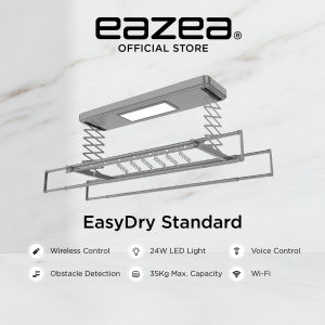 [Best Seller] Eazea EasyDry Standard Smart Laundry Rack Wireless Control LED Light Obstacle Detection Wi-Fi Control 35Kg Load Capacity Free Standard Installation HDB Condo