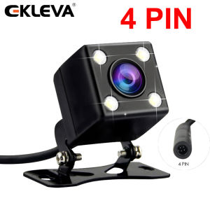 EKLEVA Car Rear View Camera 2.5mm (4Pin or 5Pin) Jack Port Video Port With 4 LED Night Vision For dash cam Waterproof