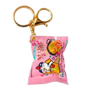 Đáng yêu instants mì hình Keyring móc xách tay clip cho Ba lô dây kéo trang trí