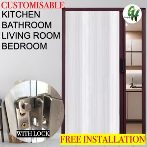 ⭐SG GREATHELP⭐ Customise Sliding Door Sliding Partition Panel Divider Indoor No Drilling Privacy Screen Bedroom Door