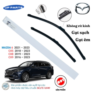 Gạt mưa ô tô Mazda 6 (2020-2022) CX5 (2018-2022) CX8 (2019-2022) CX9 (2016-2022) CHÂN BẤM Silicone - UP PARTS CAO CẤP