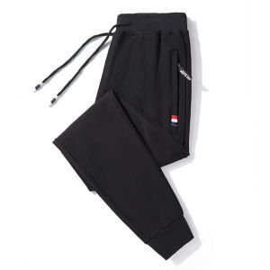พ็อกเก็ตซิปกางเกงผู้ชายใหม่กางเกงกีฬากางเกงลำลองหนากางเกงหลวมกางเกงผูกกางเกง