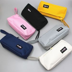 FUDESHE สีทึบ กันน้ำครับ ความจุขนาดใหญ่ พกพาสะดวก กล่องดินสอ กระเป๋าใส่ปากกา กระเป๋าเครื่องเขียน กระเป๋าเก็บของ