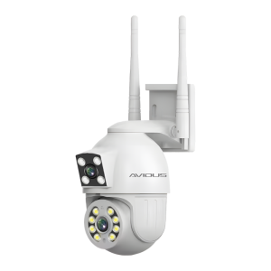 V380 Pro CCTV Camera Connect Cellphone with MicOutdoor CCTV Camera Waterproof IP6615MP PTZ HD 4X Digital Zoom Night Vision Video Security CCTV with Audio and Speaker Alarm Wireless 2.4Ghz WiFi 2 way Audio AI Human Detection Security CCTV