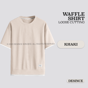 🇲🇾 DESINCE Man Top T-shirt Men Basic Waffle Tshirt Half Sleeve Top Trendy Korean Baju Lelaki MT 030
