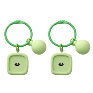 ลูกปัดพวงกุญแจพวงกุญแจรูปมาการองหน้ายิ้มสีลูกอมเรซิ่น1ชุด/ถุงสำหรับ DIY อุปกรณ์เสริมจิวเวลรี่