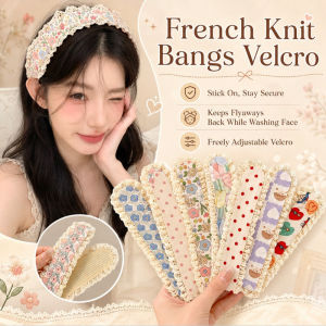 ✨ Non-slip Bangs Clip For Daily Use/Salon/Travel Womens Simple Style Soft French Knitted Hair Patch Magic Sticker/Portable/Breathable – French Knitted Bangs Clip