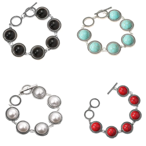 Bohemian Vintage Styles Stone Bracelet Accessory Portable for Women with Sturdy Beads and Comfortable Fit