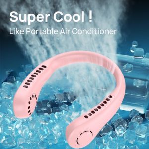 Ready Stock kipas Portable Neck Fan Cooler Bladeless Fan Rechargeable USB Fan Neckfan Kipas Leher Gantung 挂脖风扇 小風扇