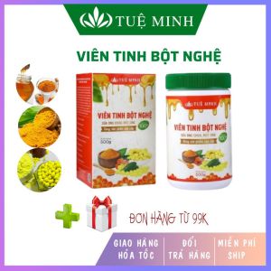 Viên Tinh Bột Nghệ Mật Ong Tuệ Minh cao cấp 1 hộp 05kg màu vàng tươi Hỗ trợ dạ dày hệ tiêu hóa giảm thâm námđắp mặt dưỡng da và làm đẹp từ nguyên liệu thiên nhiên.