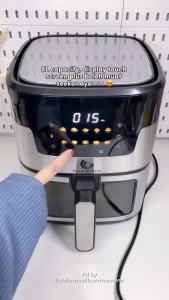 New Arrival DiscountHAN RIVER Air Fryer 8L 1400W Non-Stick Coating Visual Window Touch Control Oil-free Smokeless