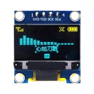 0.96Inch OLEDs IIC Displays Module 128x64Pixels Compatible for Electronics Application Blue Yellow Display Board 4Pin