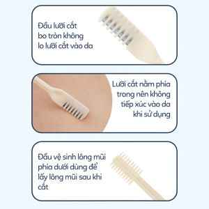 DAO TỈA LÔNG MŨI XOAY 360° | COMBO 2 HỘP 6 CÂY | DỤNG CỤ CẮT LÔNG MŨI KHÔNG ĐAU | GIỮ GƯƠNG MẶT GỌN GÀNG NAM NỮ