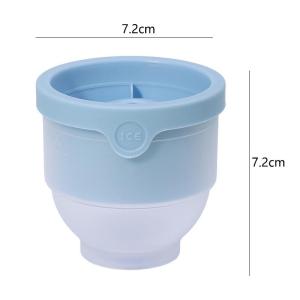 กล่องแม่พิมพ์น้ำแข็งก้อนทรงกลมสำหรับใส่เครื่องทำครีมน้ำแข็งเครื่องทำพิมพ์น้ำแข็งทรงกลมซิลิโคนเกรดอาหารเครื่องมือปั้นนมแบบ DIY 1/2ชิ้น