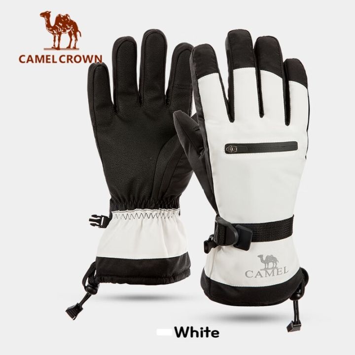 CAMELCROWN Ski Gloves Winter Riding Gloves Fleece Warm