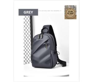 Chest Bag Crossbody Bag for Men Soft Material with USB Port and Water Resistant Scratch Proof