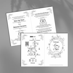 (100 PCS) Undangan Nikah Murah Sehari Jadi