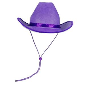 INNEED Solid Color Kids Cowboy Hat Non-woven Breathable Western Cowgirl Hat Cute Wide Brim Costume Photography Accessories