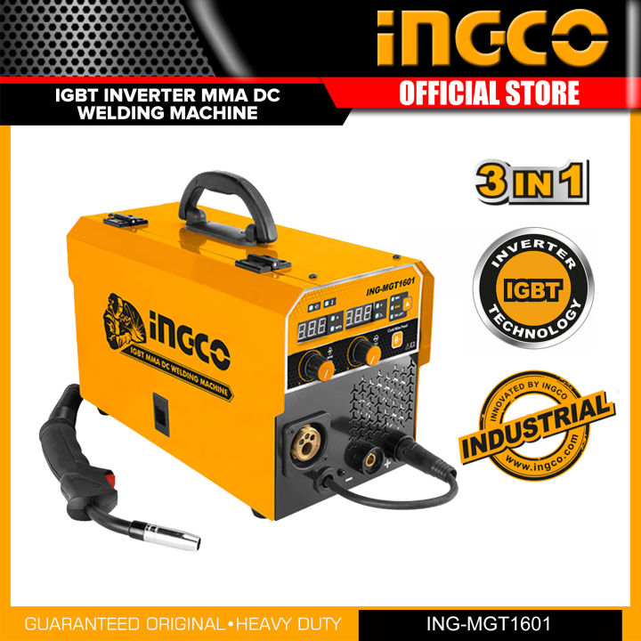 Ingco ING-MGT1601 Industrial 3-in-1 Inverter MAG / MIG / MMA / TIG Lift ...